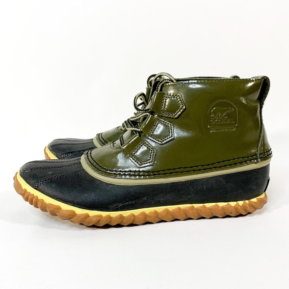 SOREL Out n About Rain Boot Nori Waterproof Winter - Picture 6 of 8
